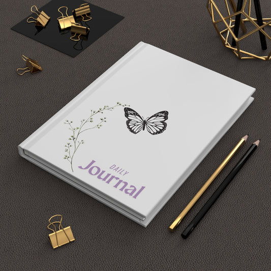Butterfly Daily Journal - Hardcover Matte for Mindfulness & Reflection